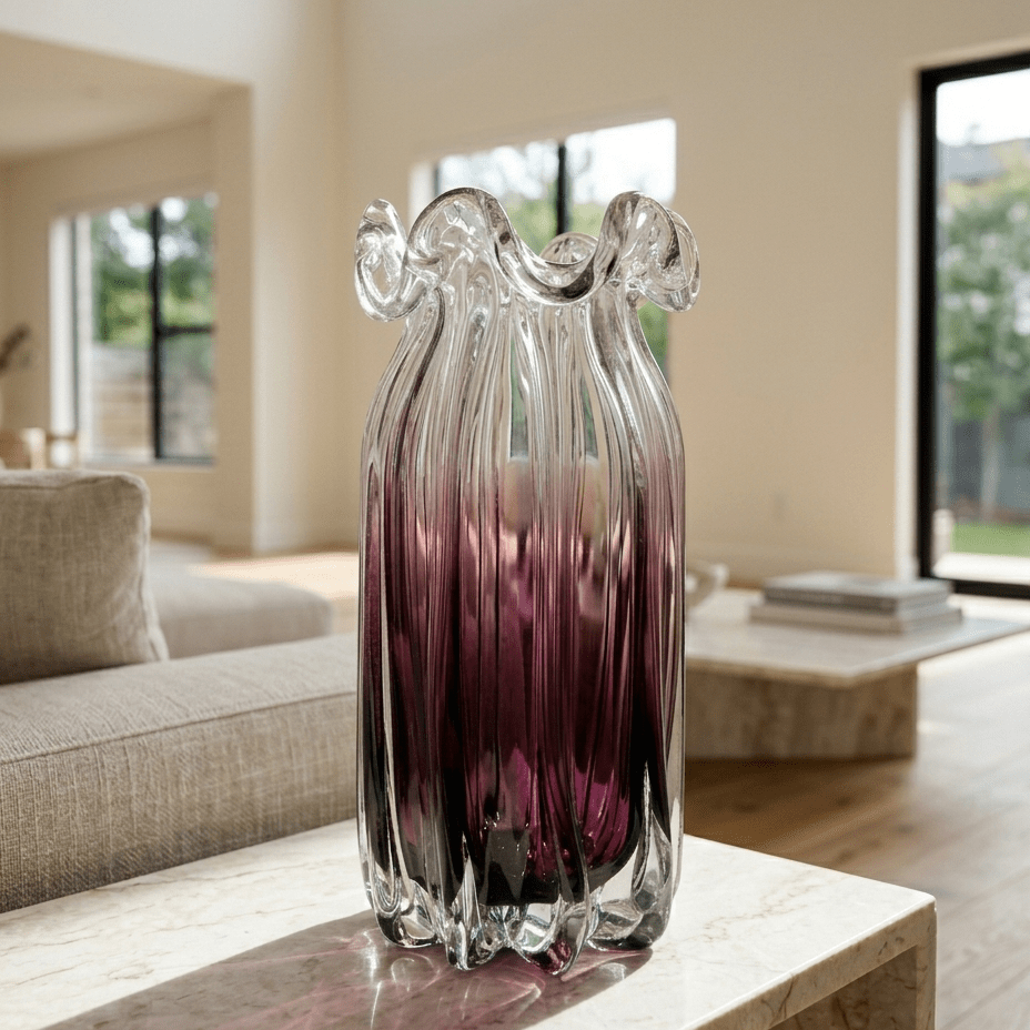 Ruffle Glass Vase - Figi Home