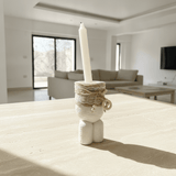 Rustic Pillar Candle Holders Set - Figi Home