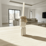 Rustic Pillar Candle Holders Set - Figi Home