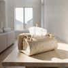 Modern Textured Scroll Tissue Holder