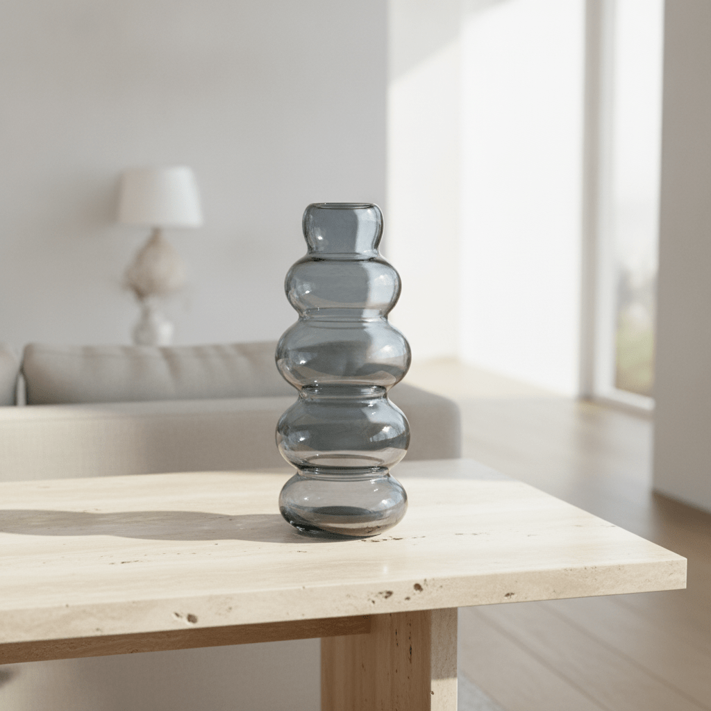 Smoked Glass Bubble Vase - Figi Home