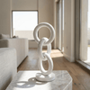 Stacked Chain Ring Sculpture - Figi Home