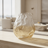 Textured Amber Glass Vase - Figi Home