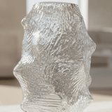 Textured Clear Glass Vase - Figi Home