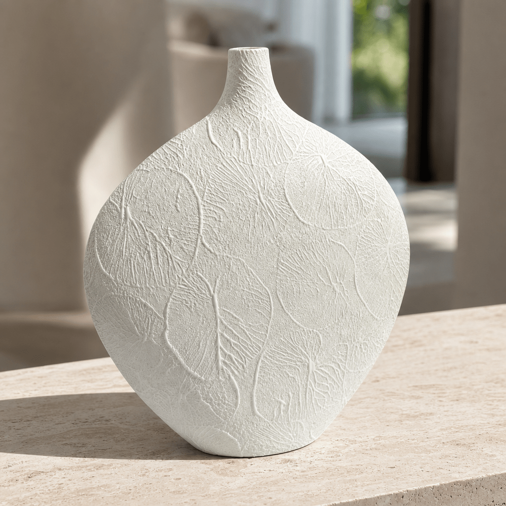 Textured Leaf Vase - Figi Home