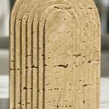 Travertine Closed Arch Sculpture - Figi Home