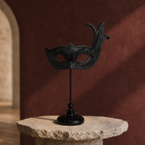 Ornate Venetian Mask - Black