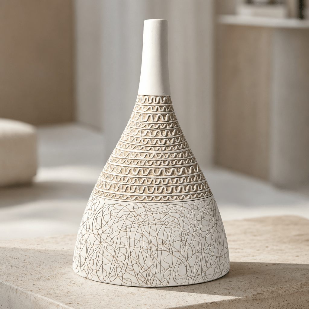Wavy Conical Vase - Figi Home