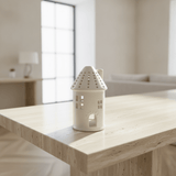 White Ceramic House Tealight Holder - Figi Home