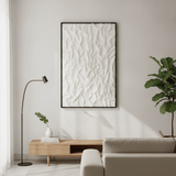 White Textured Wall Art - Figi Home