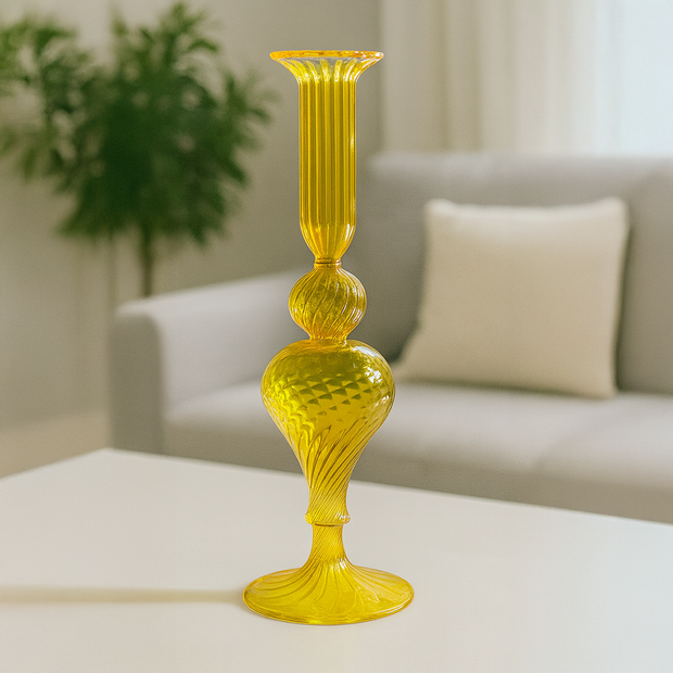 Handmade Pyrex Glass Candle Holder